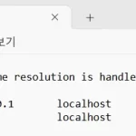 hosts 파일의 localhost 매핑