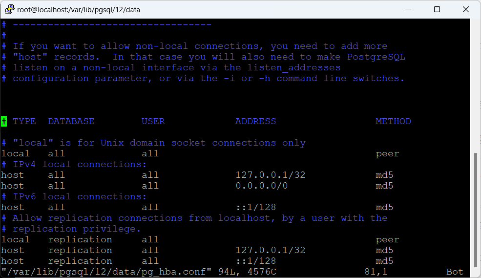 pg hba conf