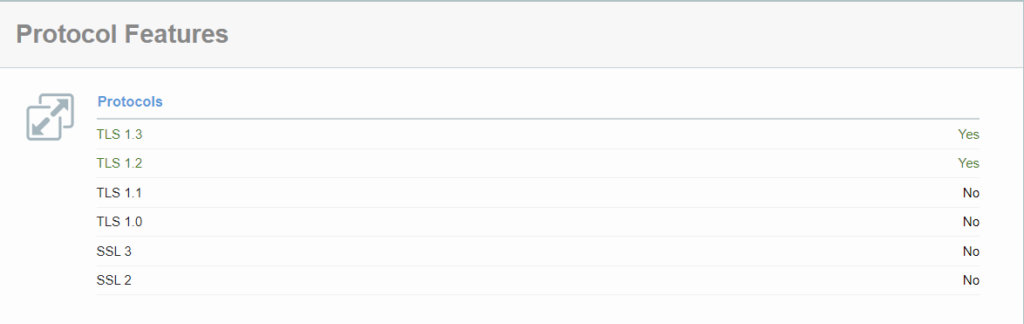 TLS SSL 지원 버전