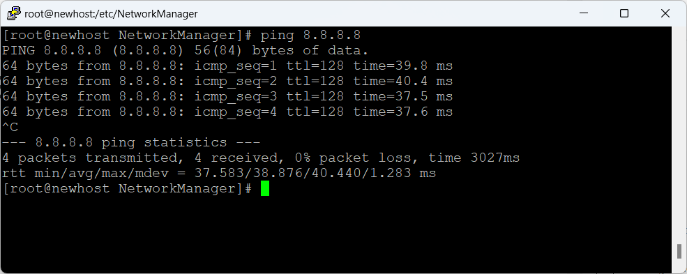 ping 8.8.8.8