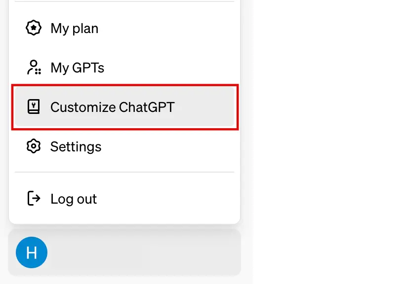 customize chatgpt1