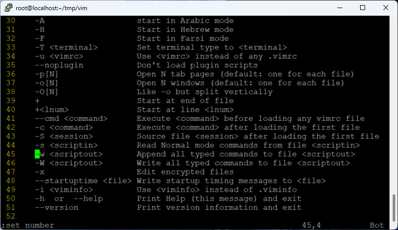 vim line number (1)