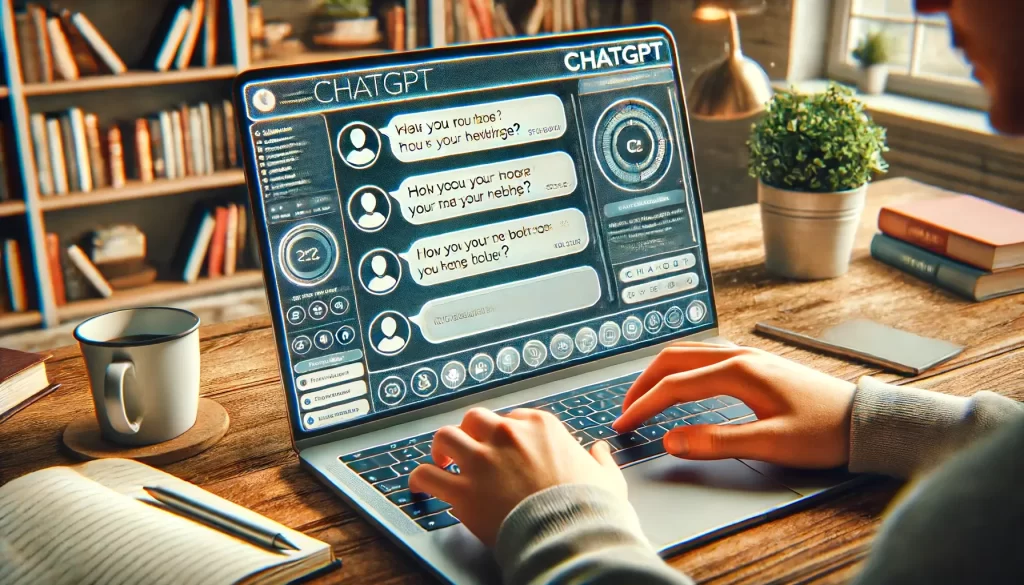 ChatGPT interface with a conversation