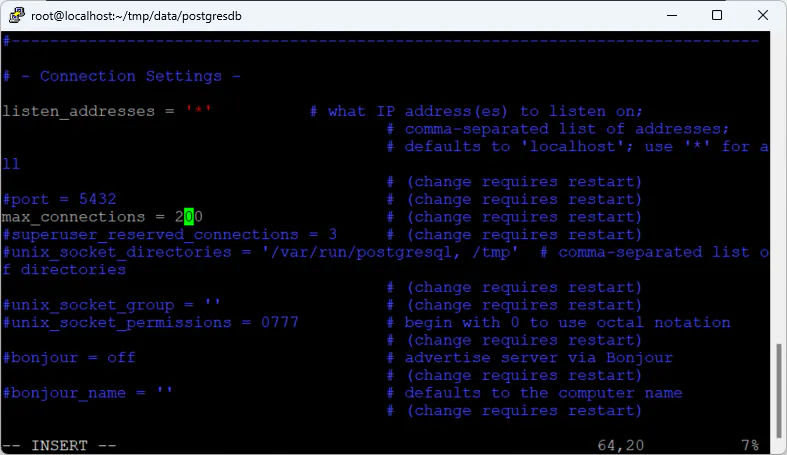 postgresql max connections