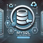 MySQL database icon with a refresh symbol