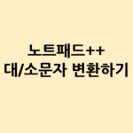 노트패드++ 대/소문자 변환하기