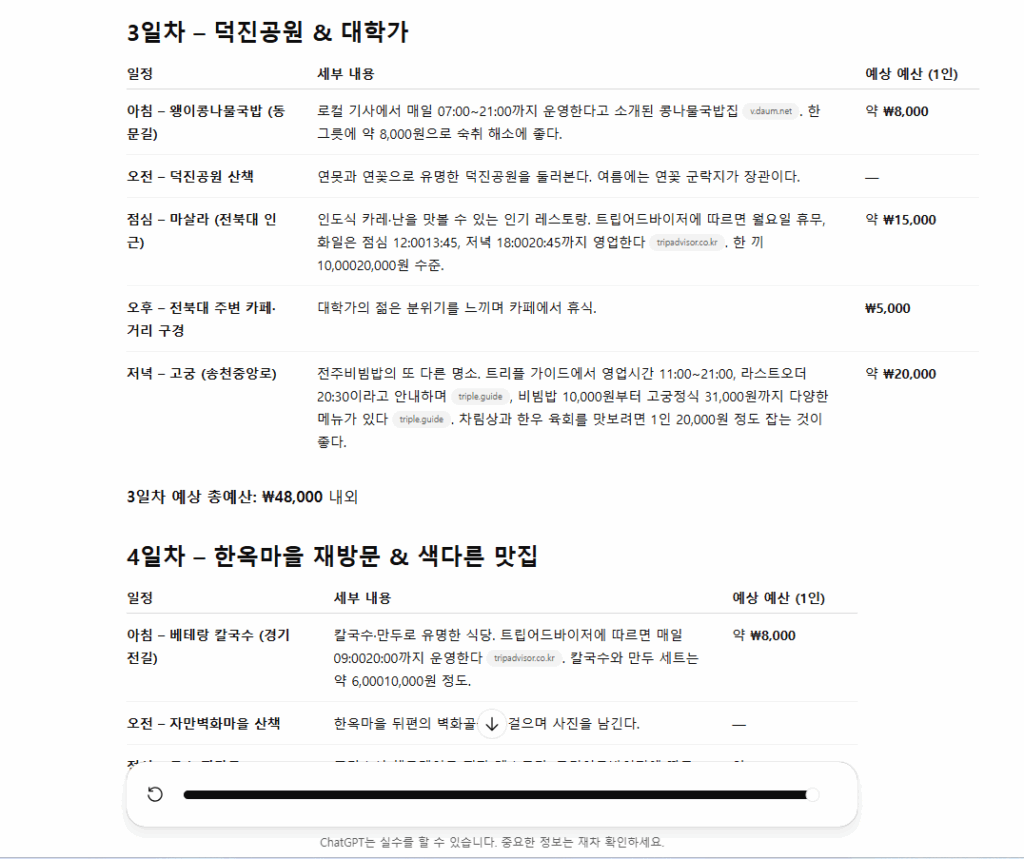 chatgpt 에이전트 여행 계획 (6)