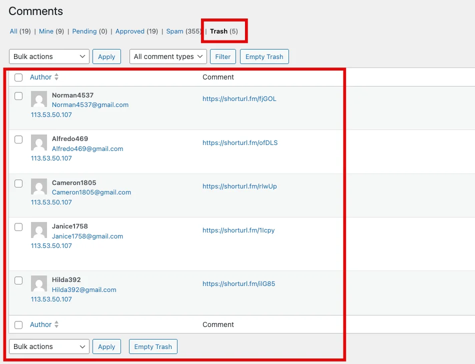 워드프레스 스팸 댓글 차단3