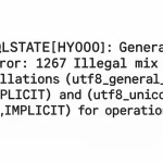 mysql collation 오류