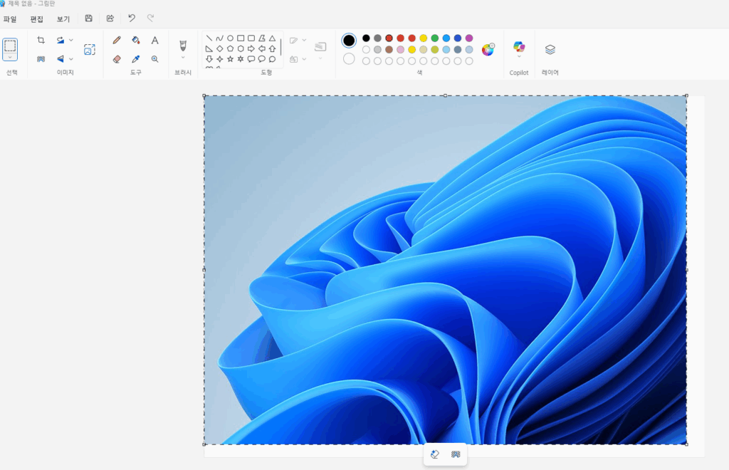 그림판 자르기 단축키 (1)