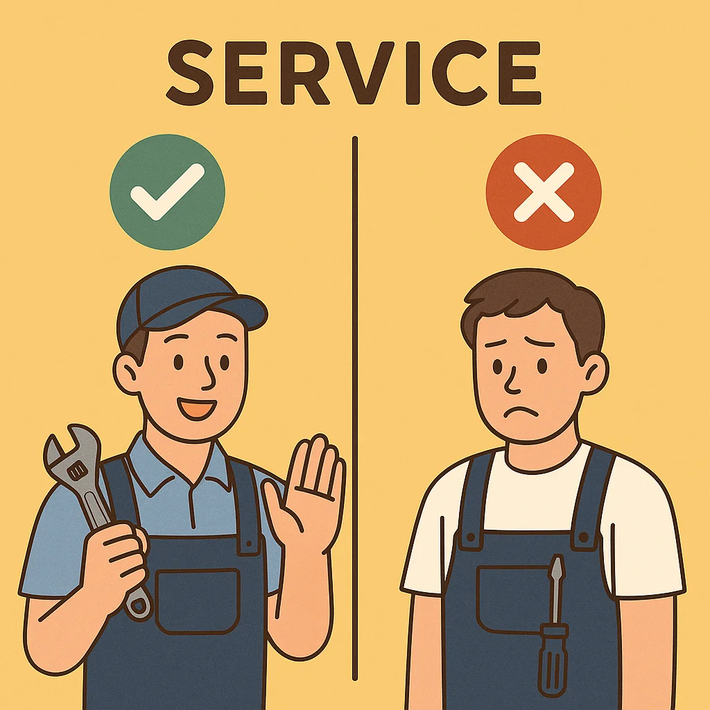 서비스 만족 불만족