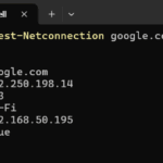 powershell test-netconnection